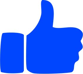 thumb up blue thumb up blue